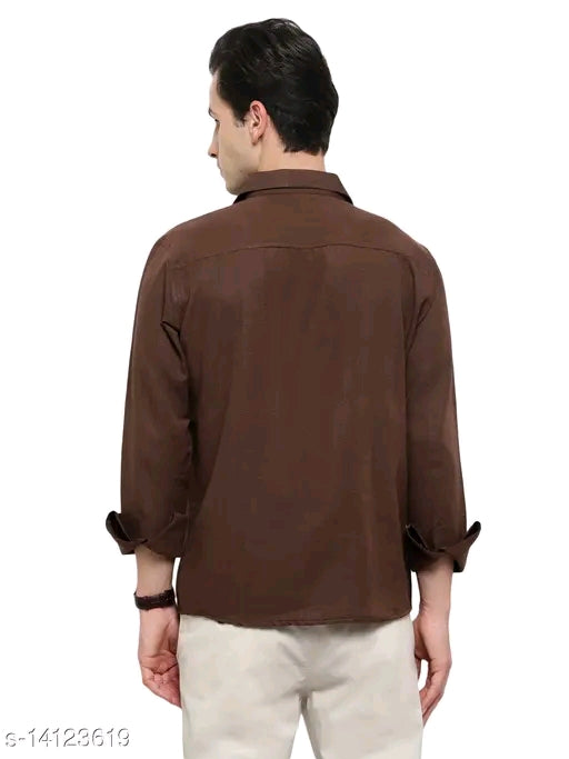 Cotton Mens Shirt (Brown)