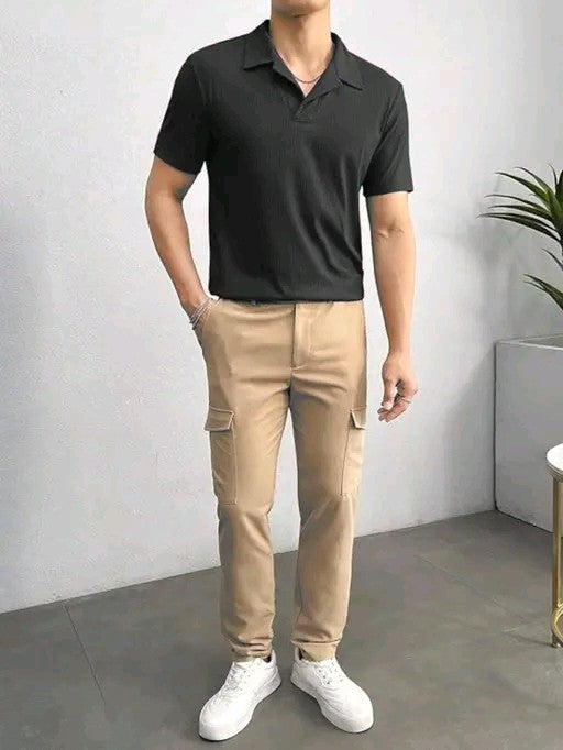Mens Polo T-shirt (Black)