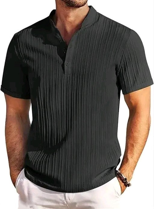 Mens Striped T-Shirt (Black)