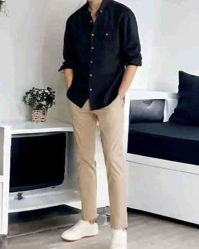 Mens Formal Trousers (Beige)