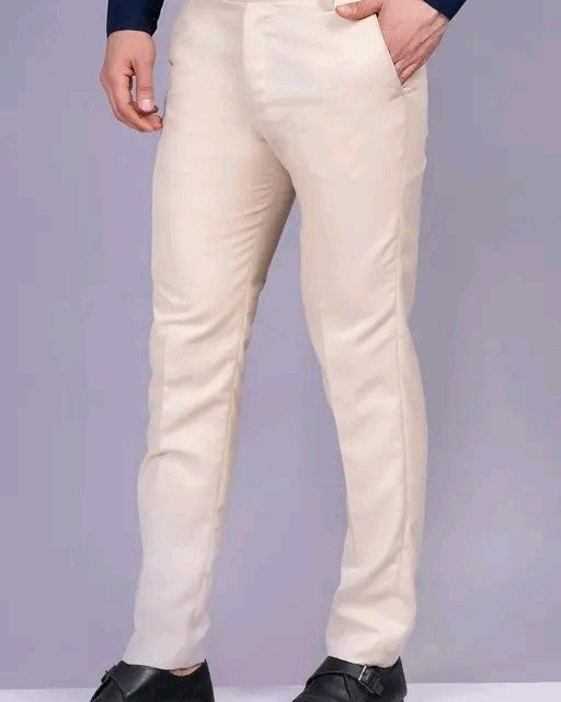 Mens Formal Trousers (Beige)